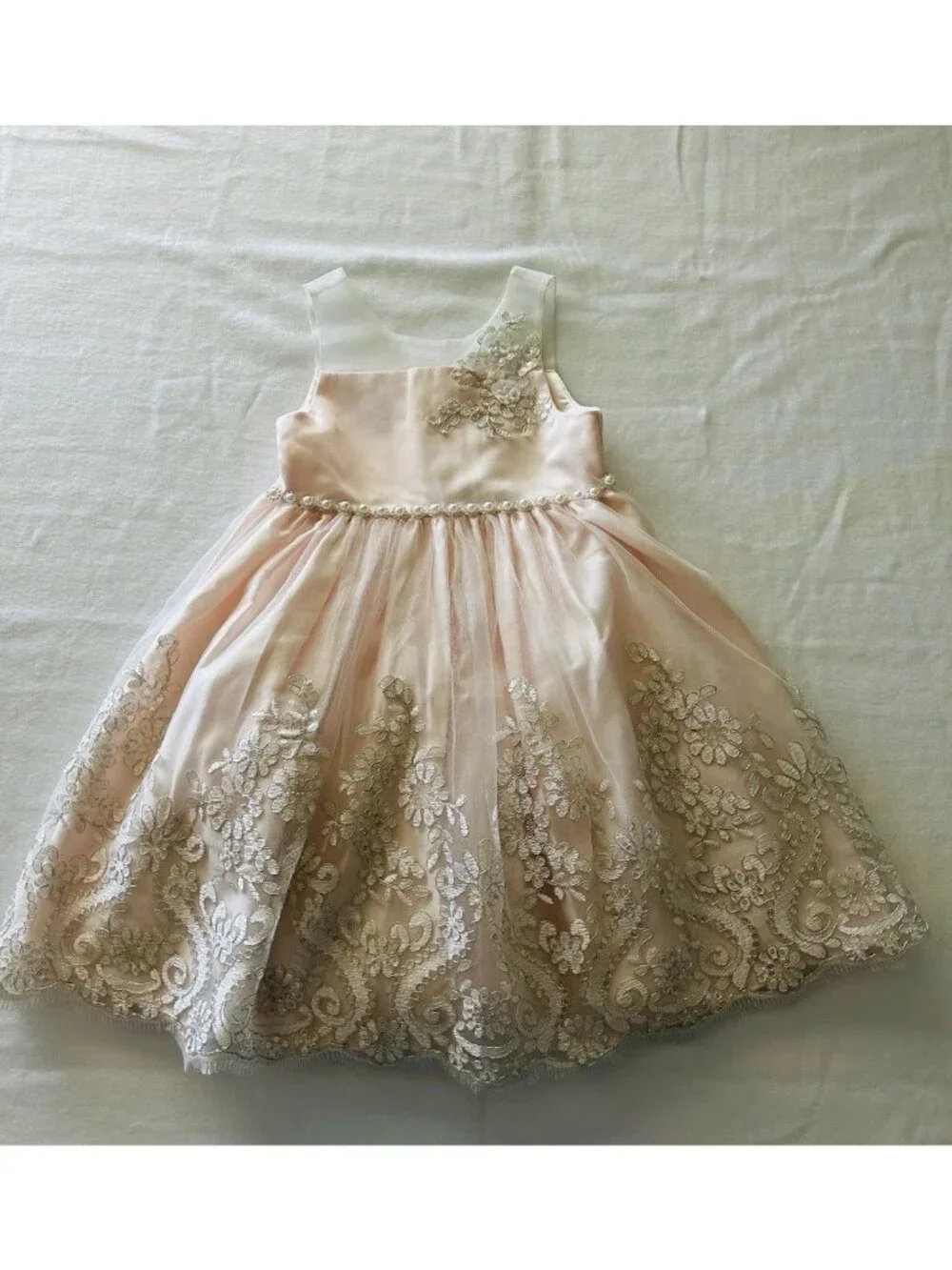 American Princess Light Pink Lace Dress Size 5